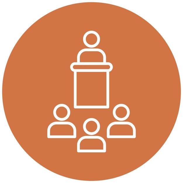 Estilo de icono del Congreso de Diseño Vector