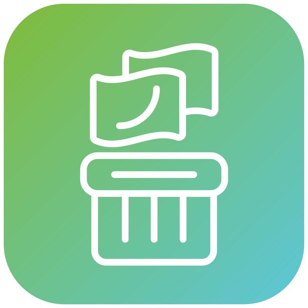 Estilo del icono del conjunto de camas de diseño vectorial