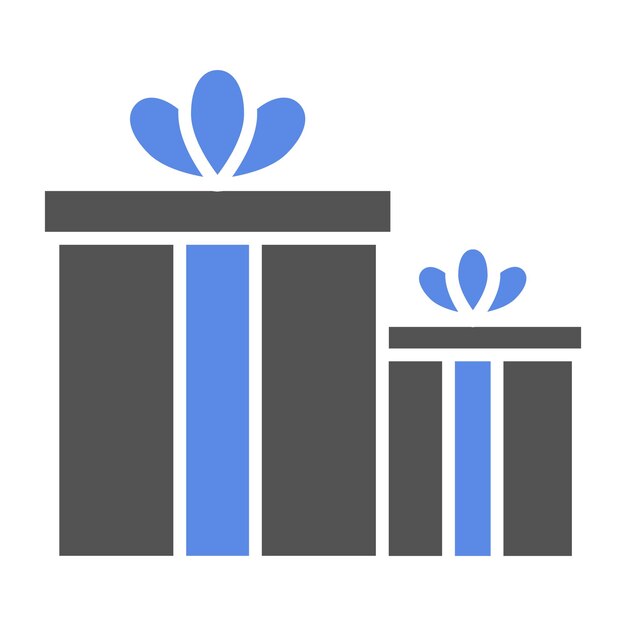 Estilo del icono del conjunto de regalos de diseño vectorial