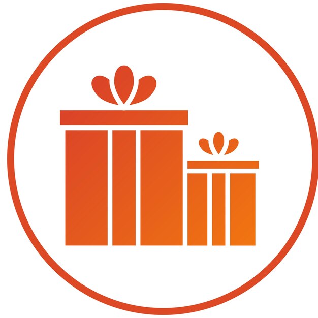 Estilo del icono del conjunto de regalos de diseño vectorial