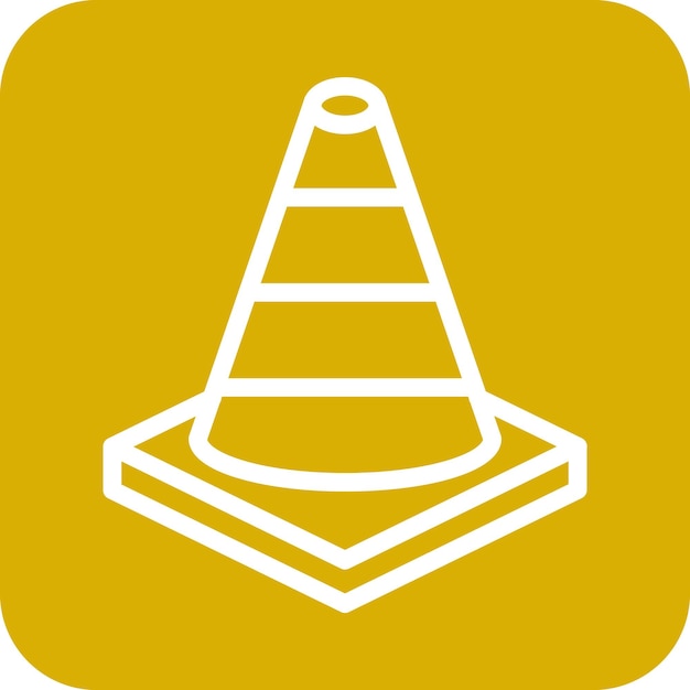 Estilo del icono del cono de la carretera