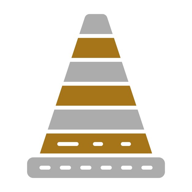 Estilo del icono del cono de la carretera