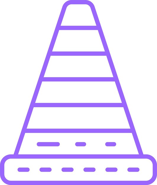 Estilo del icono del cono de la carretera
