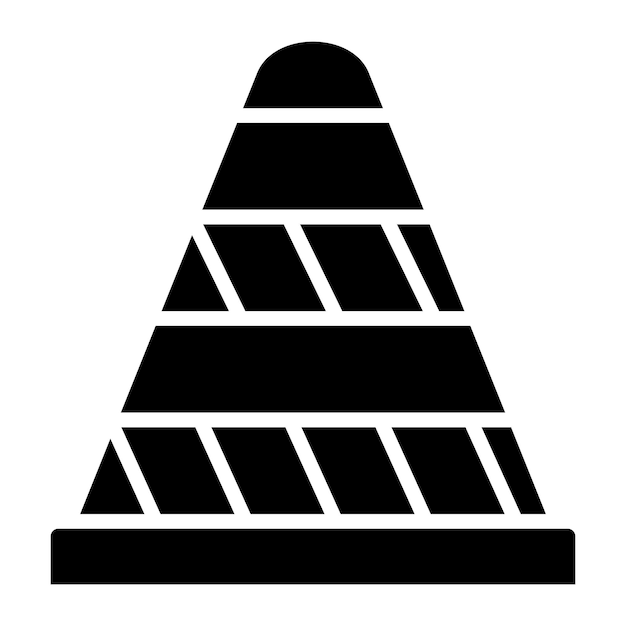 Estilo del icono del cono del diseño vectorial