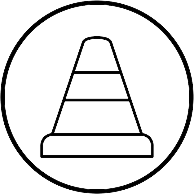 Estilo del icono del cono del diseño vectorial