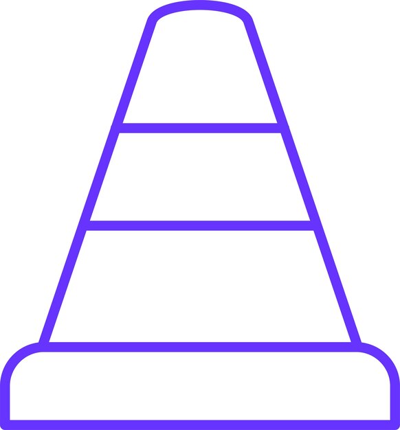 Estilo del icono del cono del diseño vectorial