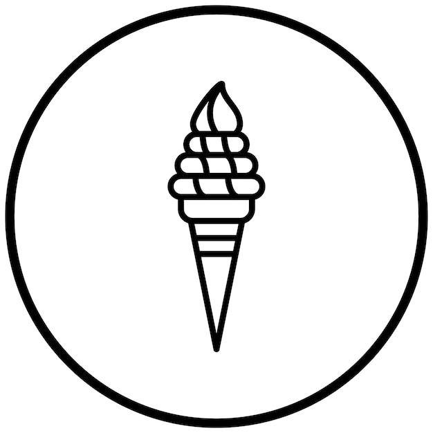 Estilo del icono del cono de helado