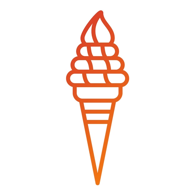 Estilo del icono del cono de helado