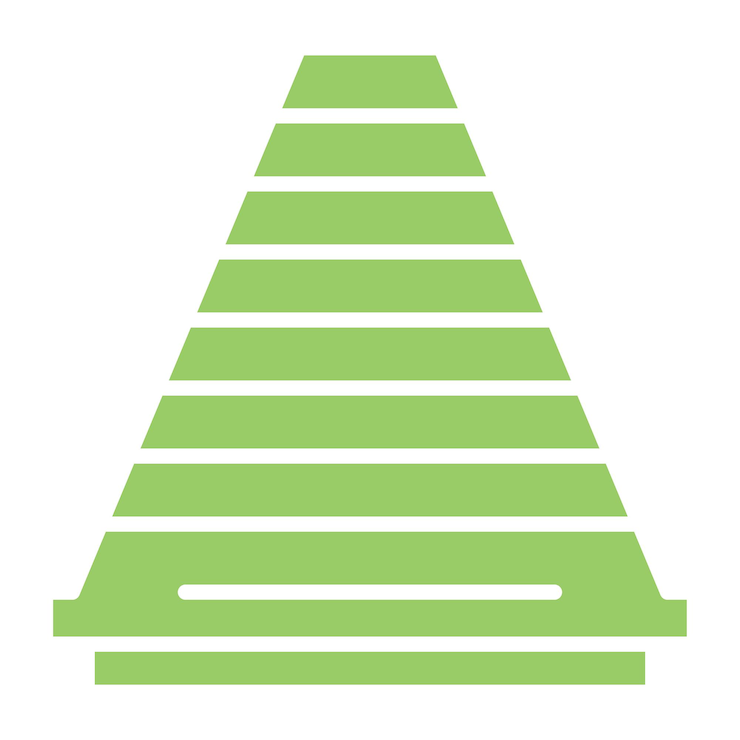 Vector estilo del icono del cono de tráfico de diseño vectorial