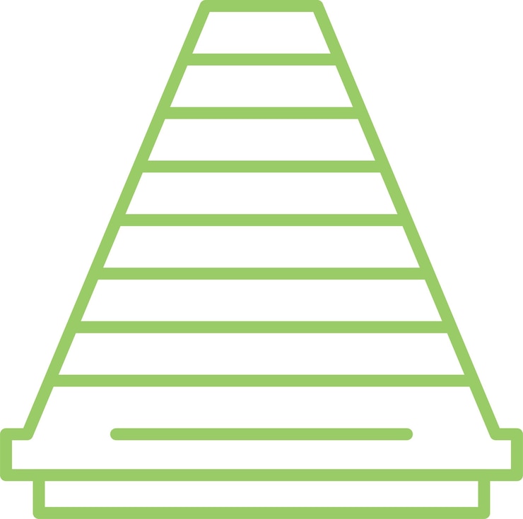 Vector estilo del icono del cono de tráfico de diseño vectorial