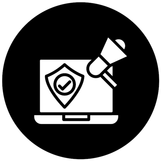 Estilo de icono de conocimiento de seguridad de diseño vectorial