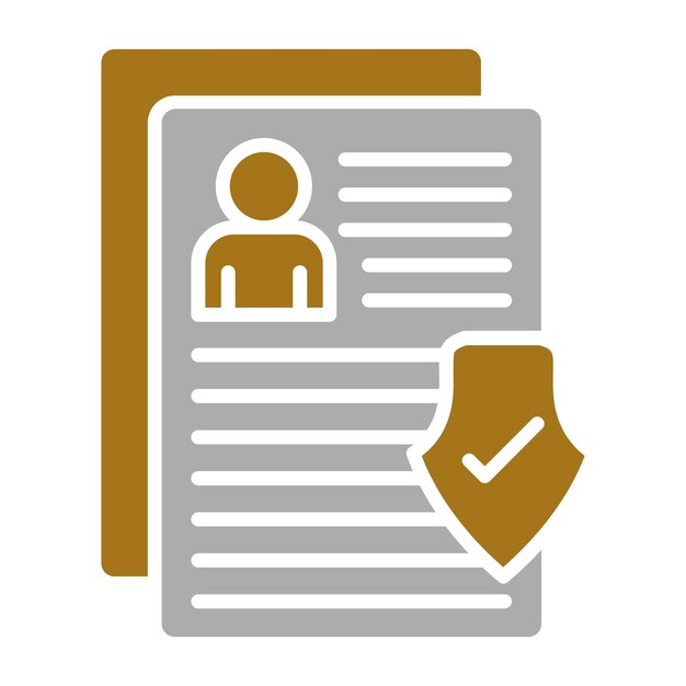 Estilo del icono de consentimiento de diseño vectorial