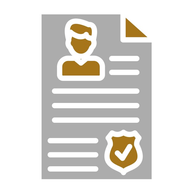 Estilo del icono de consentimiento de diseño vectorial