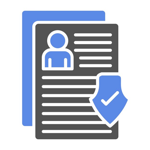 Estilo del icono de consentimiento de diseño vectorial