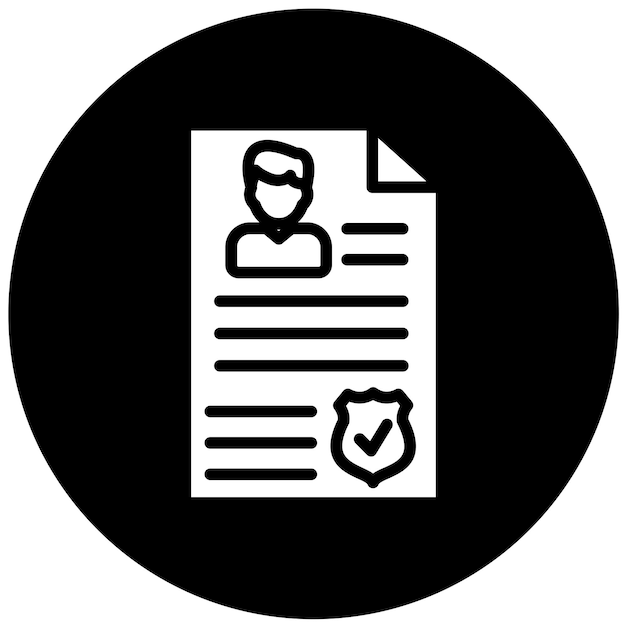 Estilo del icono de consentimiento de diseño vectorial