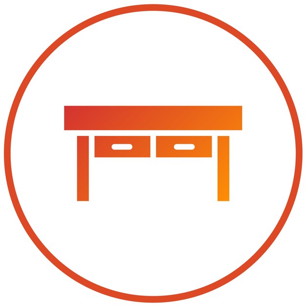 Estilo del icono de la consola de diseño vectorial de la tabla