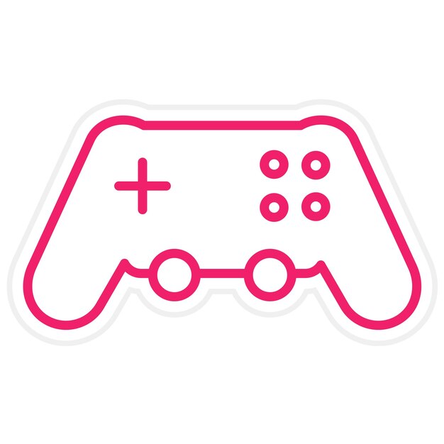 Estilo de icono de la consola de juegos de diseño vectorial