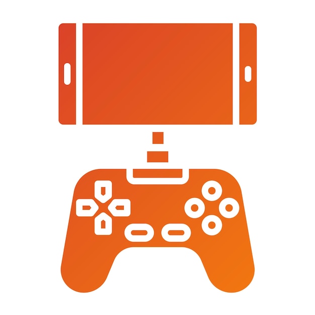 Vector estilo del icono de la consola de juegos móviles