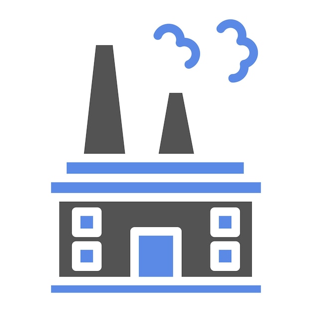 Estilo de icono de construcción de la fábrica de diseño vectorial