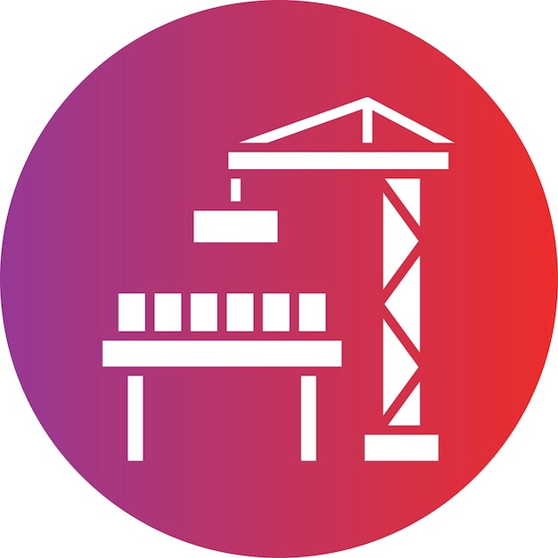 Estilo de icono de construcción de puentes de diseño vectorial