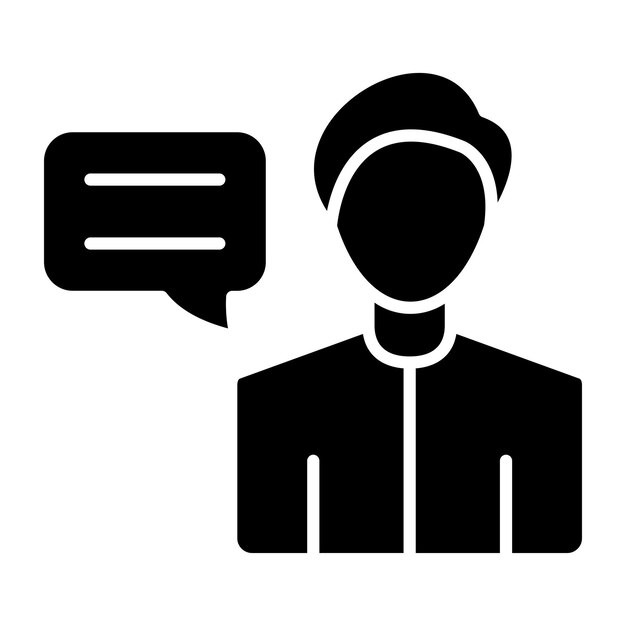 Estilo del icono de consulta de diseño vectorial