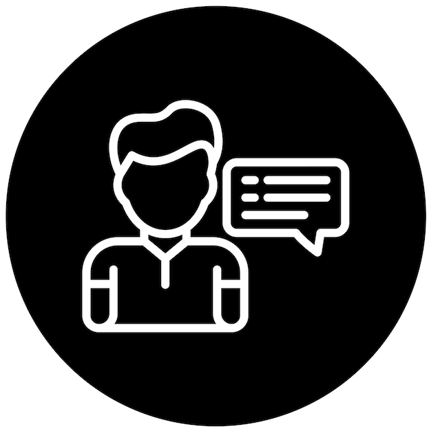 Estilo del icono de consulta de diseño vectorial