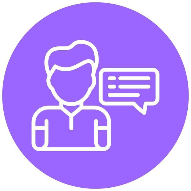 Estilo del icono de consulta de diseño vectorial