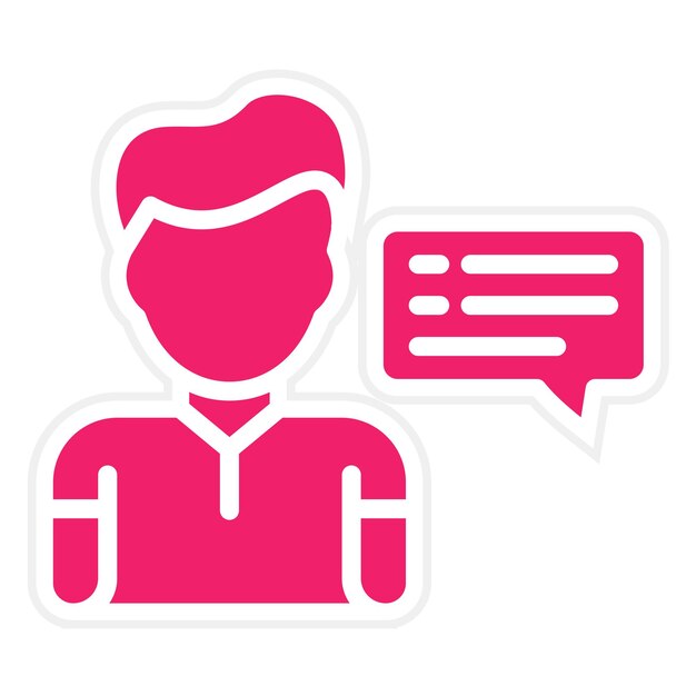 Estilo del icono de consulta de diseño vectorial