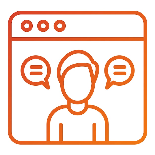 Estilo del icono de consulta de diseño vectorial