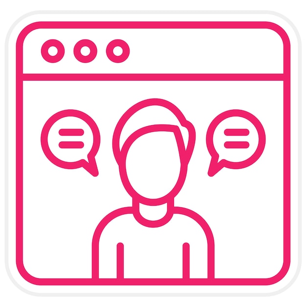 Estilo del icono de consulta de diseño vectorial