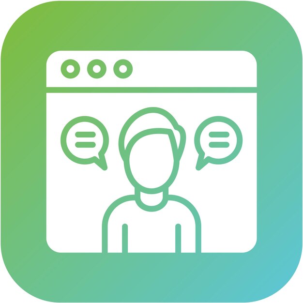 Estilo del icono de consulta de diseño vectorial
