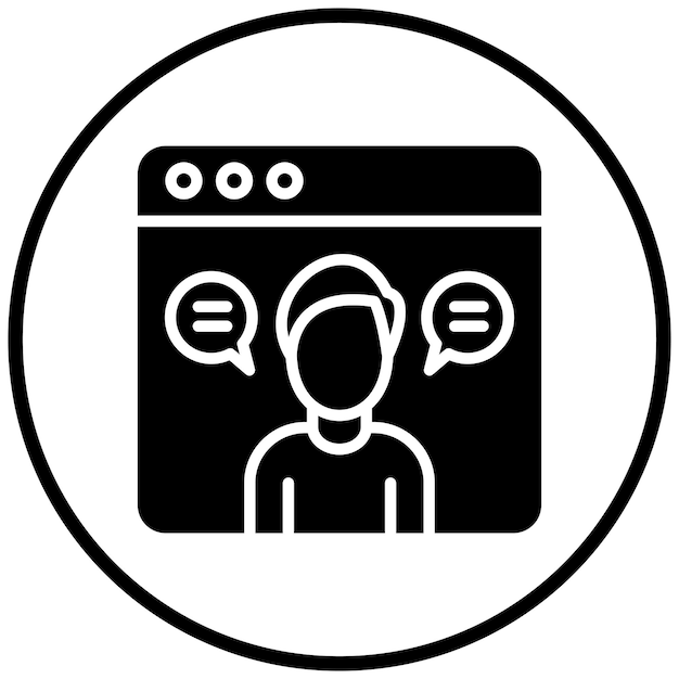 Estilo del icono de consulta de diseño vectorial