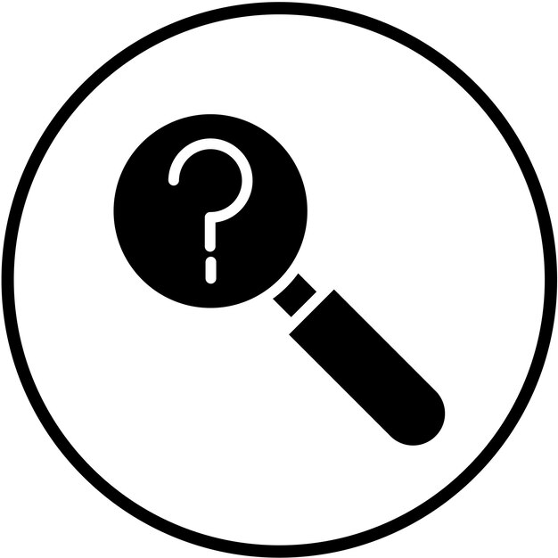 Estilo del icono de la consulta de diseño vectorial