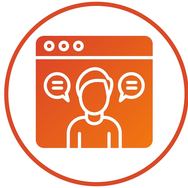 Estilo del icono de consulta de diseño vectorial