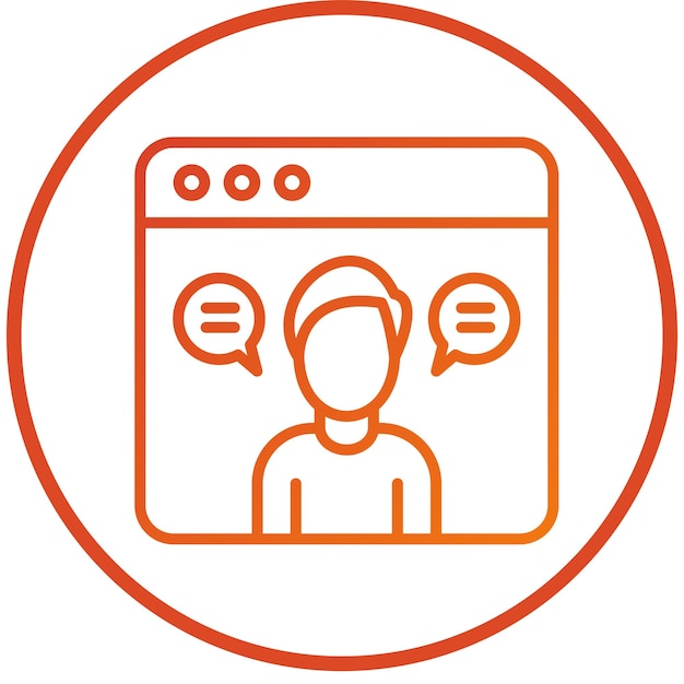 Estilo del icono de consulta de diseño vectorial