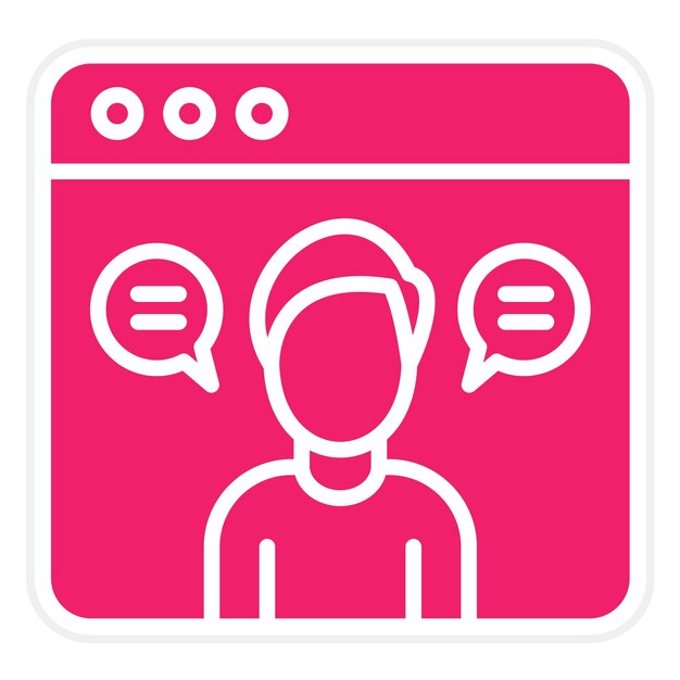 Estilo del icono de consulta de diseño vectorial