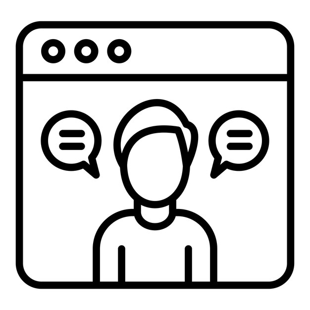 Estilo del icono de consulta de diseño vectorial