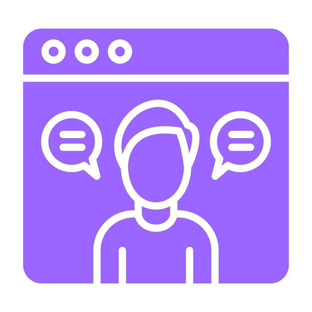 Estilo del icono de consulta de diseño vectorial