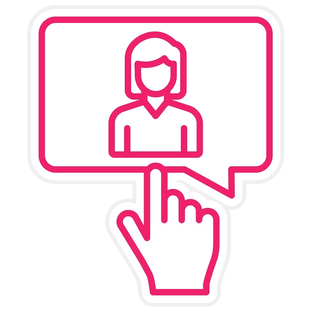 Estilo del icono de consulta del libro de diseño vectorial