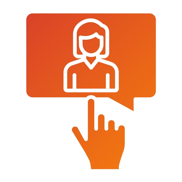 Estilo del icono de consulta del libro de diseño vectorial
