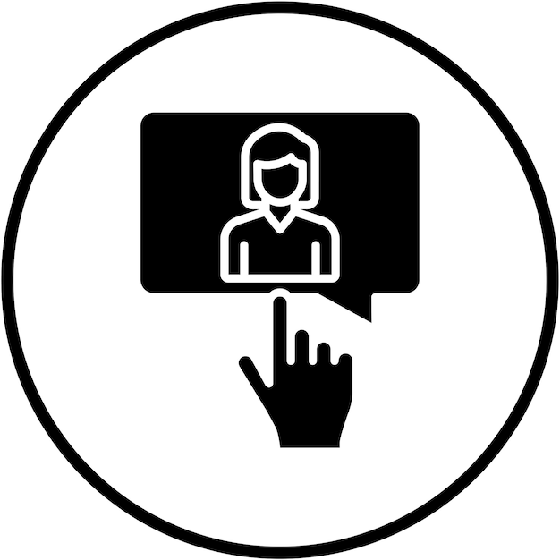 Estilo del icono de consulta del libro de diseño vectorial