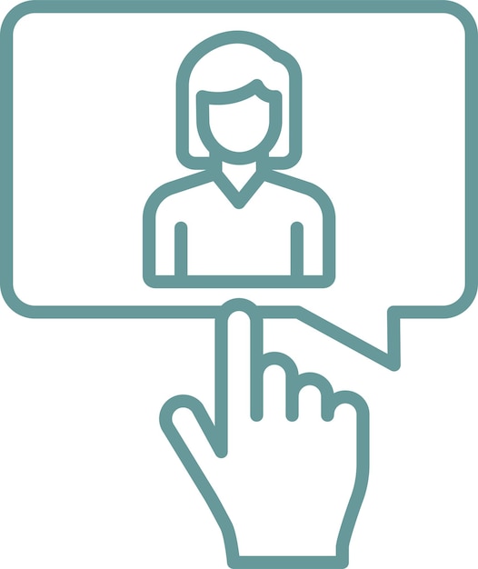 Estilo del icono de consulta del libro de diseño vectorial