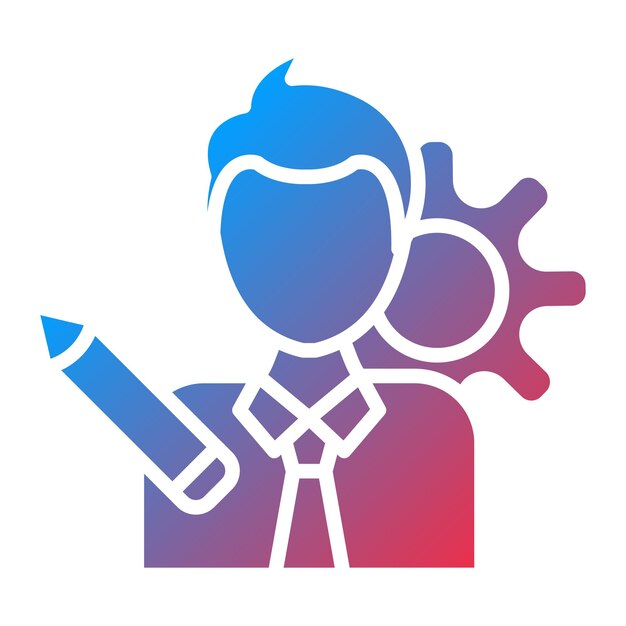Estilo del icono del consultor de diseño vectorial
