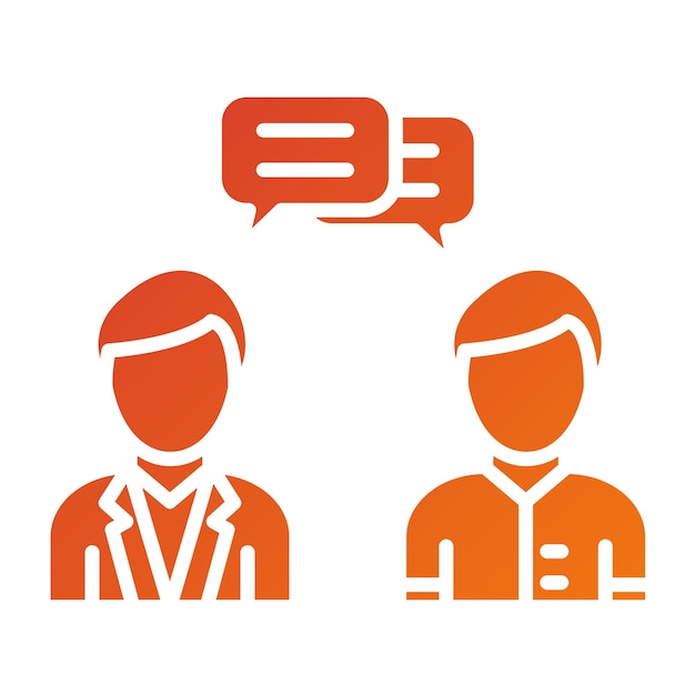 Estilo del icono del consultor de diseño vectorial