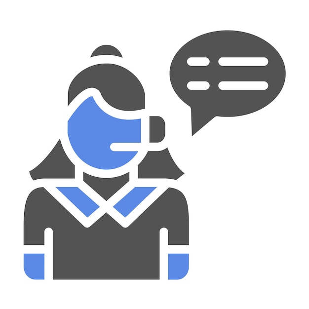 Estilo del icono del consultor de diseño vectorial