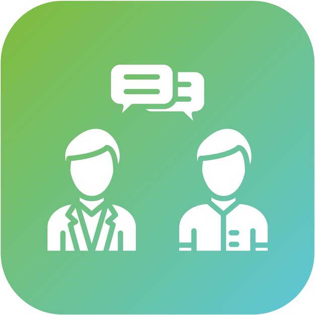 Estilo del icono del consultor de diseño vectorial