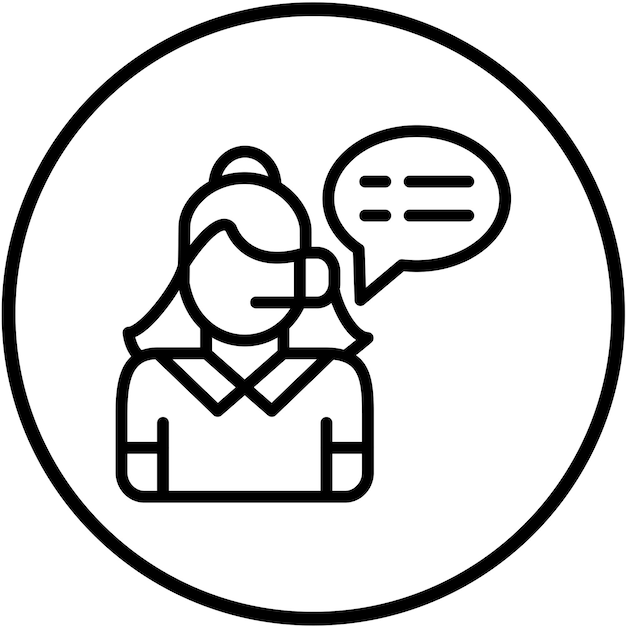 Estilo del icono del consultor de diseño vectorial