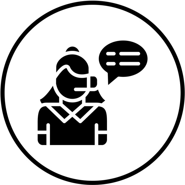 Estilo del icono del consultor de diseño vectorial