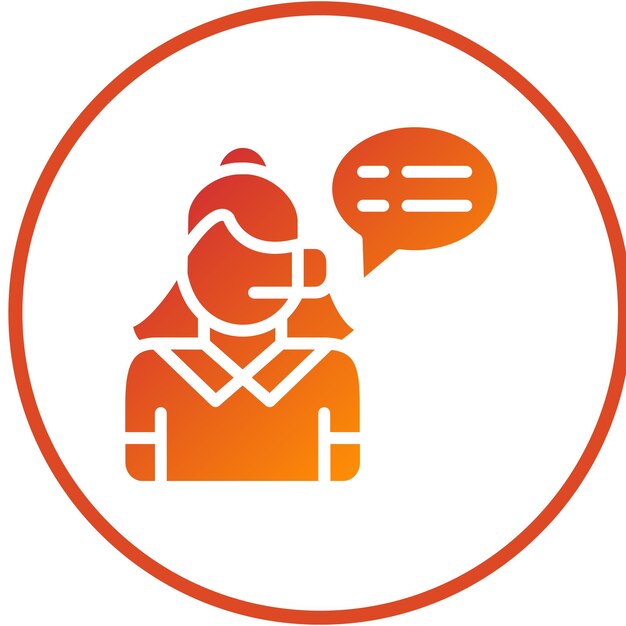 Estilo del icono del consultor de diseño vectorial