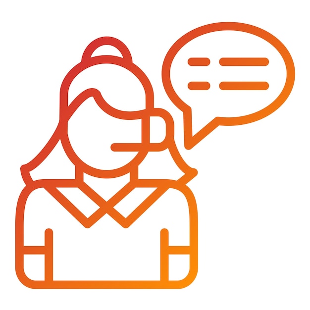 Estilo del icono del consultor de diseño vectorial
